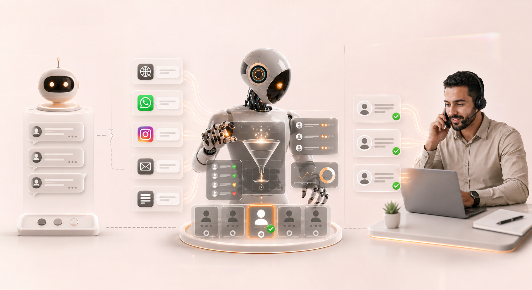 تختار وكيل المبيعات بالذكاء الاصطناعي ولا الشات بوت ولا موظف المبيعات؟ وإيه الفرق بينهم؟