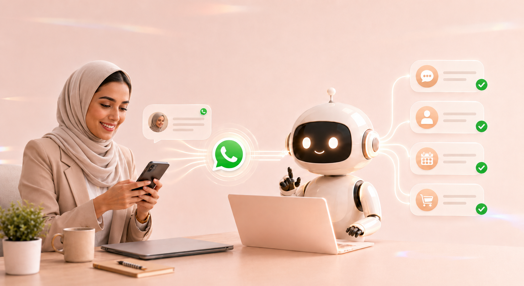 إزاي الـ AI Agent يقدر يتفاعل مع محادثات العملاء تلقائيا على WhatsApp Business؟